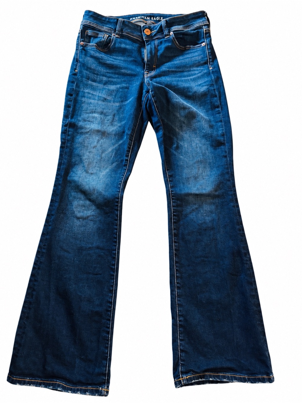 American Eagle Kick Boot Super Stretch Jeans Size 12 Regular Dark Wash